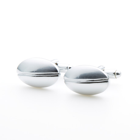 Oval Cufflinks // Silver