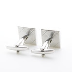 Two-Tone 36 Square Cufflinks // Silver