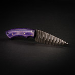 Azure Dragon Handmade Damascus Steel Chiseled Knife
