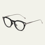 Unisex Le Vault Optical Frames // Black Gray Tortoise + Silver