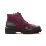 Harold Wingtip Brogue Boot // Fuchsia + Black (Euro: 40)