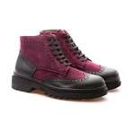 Harold Wingtip Brogue Boot // Fuchsia + Black (Euro: 40)