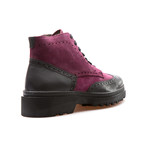 Harold Wingtip Brogue Boot // Fuchsia + Black (Euro: 40)