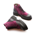Harold Wingtip Brogue Boot // Fuchsia + Black (Euro: 40)