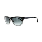 Men's Square Sunglasses // Black + Gray Gradient