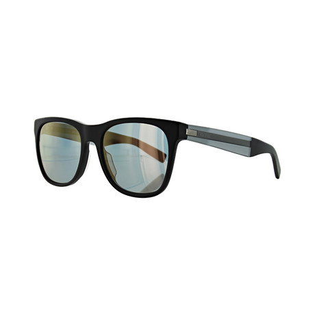 Men's Square Sunglasses // Matte Black + Gray Bronze