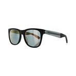 Men's Square Sunglasses // Matte Black + Gray Bronze