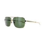 Men's Pilot Polarized Sunglasses // Gold + Green