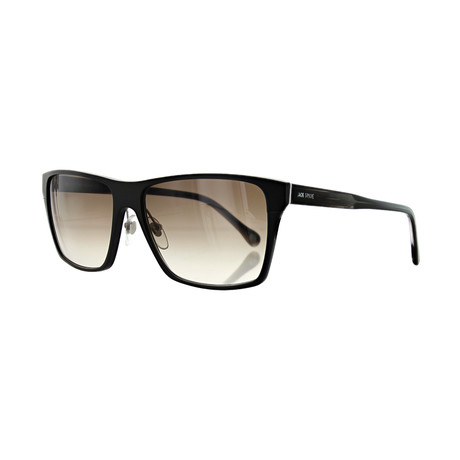 Men's Rectangular Sunglasses // Matte Black + Brown