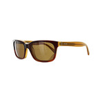 Men's Rectangular Sunglasses Polarized// Tortoise + Brown