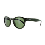 Men's Round Polarized Sunglasses // Tank Green + Green