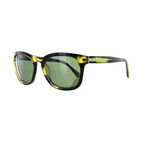 Men's Square Polarized Sunglasses // Green