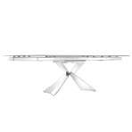 Kaylee Motorized Dining Table // White Marbled Porcelain Top