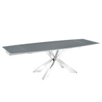 Emilia Motorized Dining Table // Gray Glass