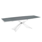 Kaylee Motorized Dining Table // Gray Glass