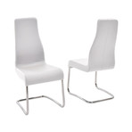 Madelyn Dining Chair // White Leather