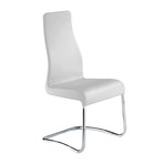 Madelyn Dining Chair // White Leather