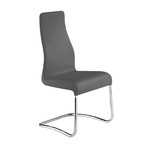 Madelyn Dining Chair // Dark Gray Leather