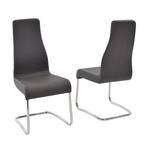 Madelyn Dining Chair // Dark Gray Leather