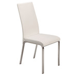 Savannah Dining Chair // White Leather