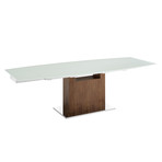 Hannah Motorized Dining Table // White Glass