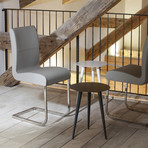 Sofia Dining Chair // Dark Gray Leather