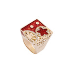 Nouvelle Bague India Preziosa 18k Rose Gold Diamond Ring // Ring Size: 8.25