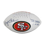 Signed NFL Logo Football // 49ers // Dwight Clark // "The Catch 1.10.82"