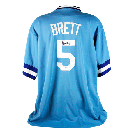 Signed Majestic Cooperstown Collection Jersey // Royals // George Brett