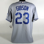 Signed Majestic Jersey // Dodgers // Kirk Gibson // "88 WS Champs"