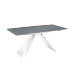 Camila Motorized Dining Table // Gray Glass