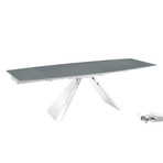 Camila Motorized Dining Table // Gray Glass