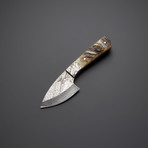 Handforged Ram Horn Damascus Skinner Knife