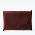 12" Laptop Clutch // Red Brown