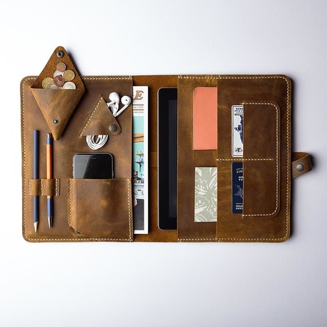 Tablet Organizer // Antique Brown