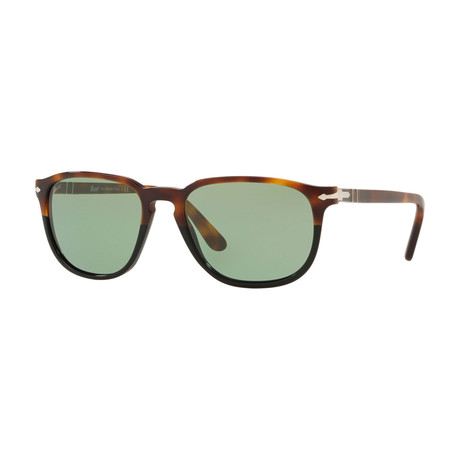 Persol // PO3019S Square Sunglasses // Havana + Green