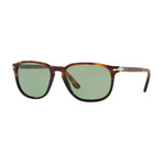 Persol // PO3019S Square Sunglasses // Havana + Green