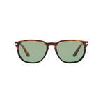 Persol // PO3019S Square Sunglasses // Havana + Green