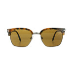 Persol Men's PO3199S Clubmaster Sunglasses // Havana + Brown