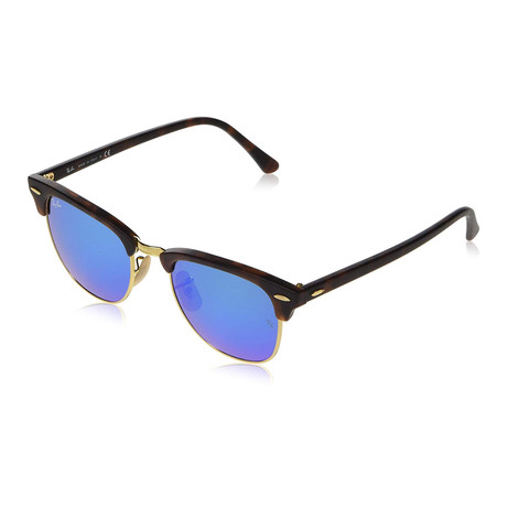 Ray-Ban // Clubmaster Sunglasses // Tortoise + Blue Mirror