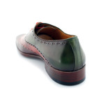 Mr. Green Medallion Oxford // Green + Red (US: 8.5)