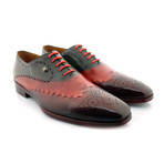 Mr. Green Medallion Oxford // Green + Red (US: 10)