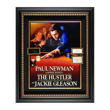 Paul Newman + Jackie Gleason // The Hustler // Autographed Display