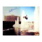 Evel Knievel // Autographed Photo // Jumping Caesars Palace