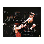 Jean Claude Van Damme + Bolo Yeung // Autographed Flying Kick Photo