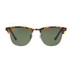 Unisex Clubmaster Sunglasses // Tortoise Black + Green