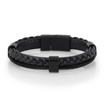 Braided + Chain Bracelet // Black