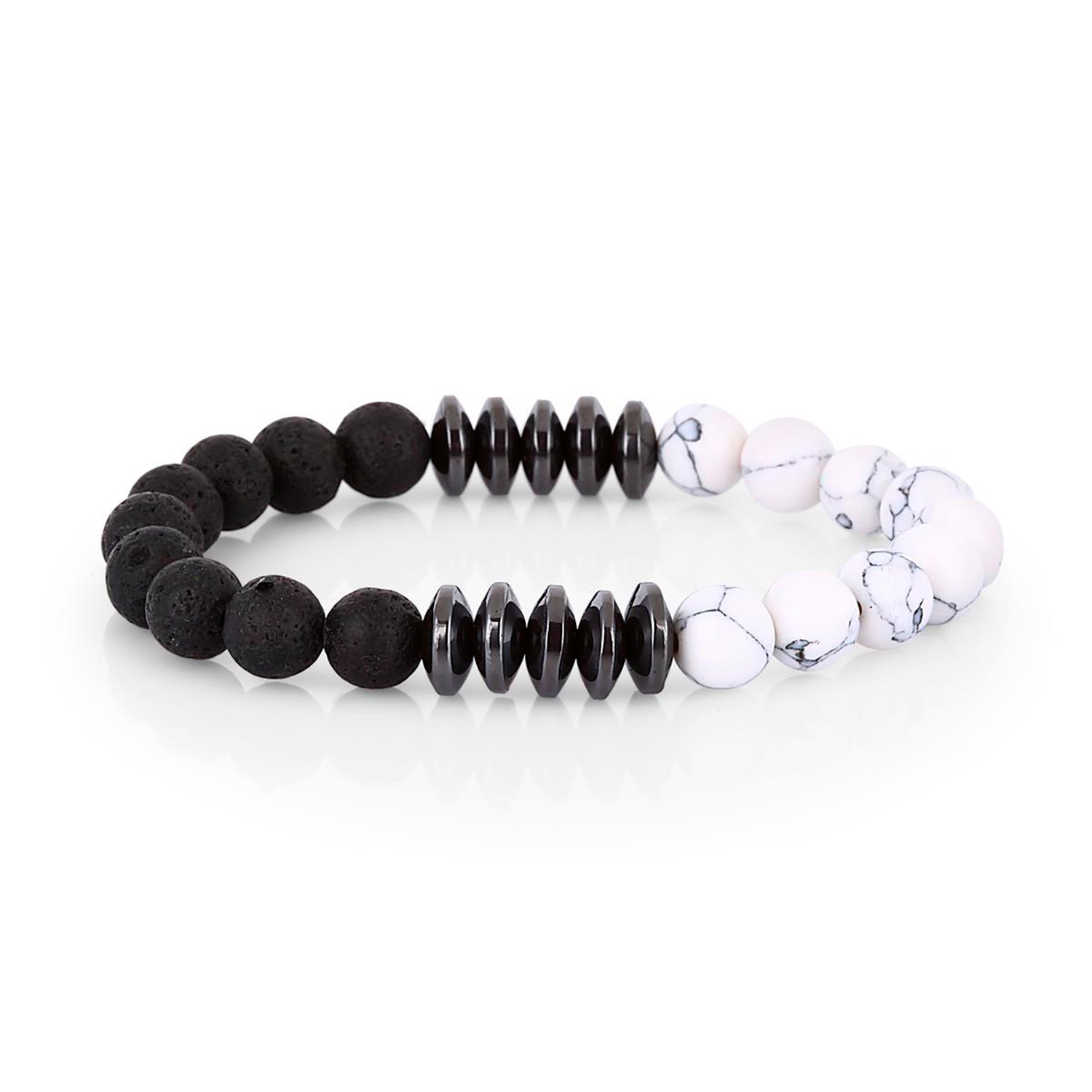 Yin Yang Beaded Bracelet // Black + White NOON Touch of Modern