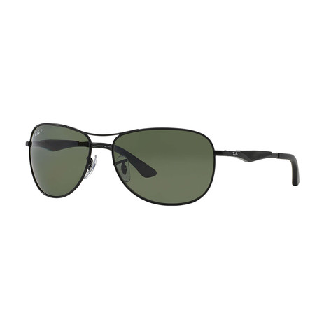 Men's Steel Polarized Sunglasses V2 // Black + Green