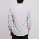 G634 Button-Down Shirt // Dark Blue + Gray (M)